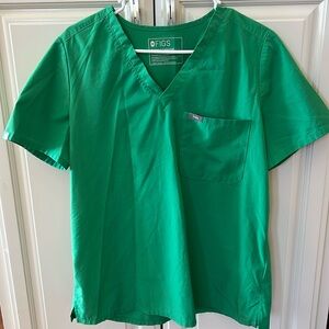 Figs Green Scrub Top